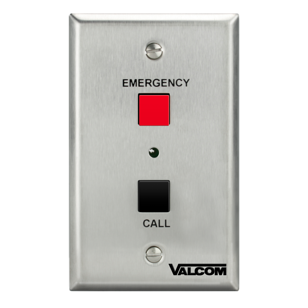 V-2970 | Emergency/Normal Call Button, with Volume Control, Stainless Steel