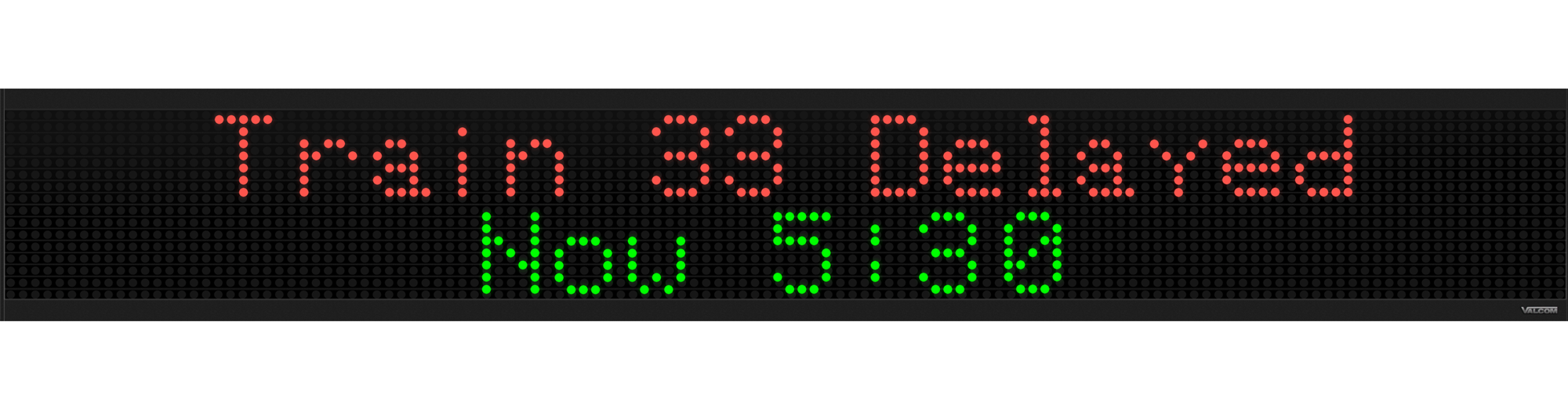 VL590-RG-IC | Outdoor LED Sign, 80-Inch Wide, InformaCast®